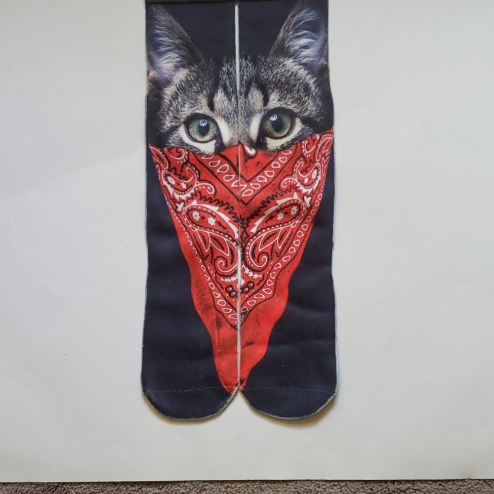 Novelty 3D Kitty Unique Full Print Socks